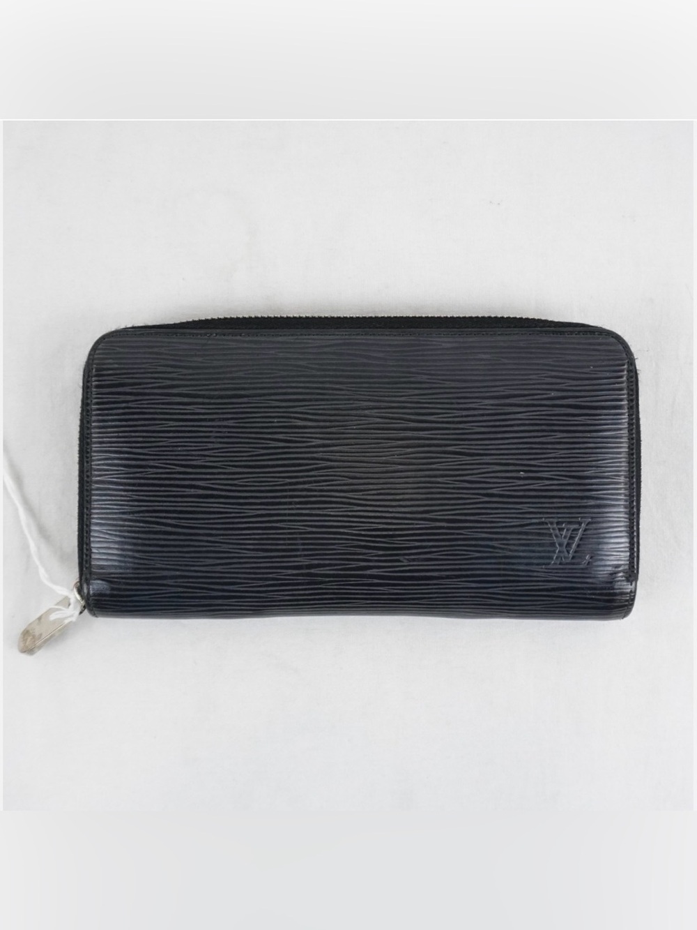 Louis Vuitton Black Epi Leather Zip-Around Wallet with Subtle LV